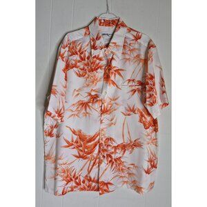 Vintage Tori Richards Hawaiian Tropic Button Up Shoet Sleeve Shirt Women's Sz XL